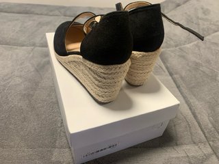 Zapatos cuña negros talla 37
