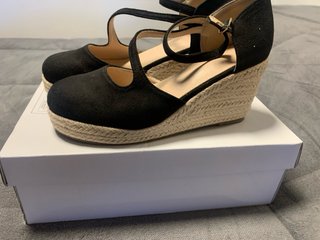 Zapatos cuña negros talla 37