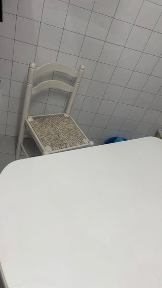 Mesa extensible blanca