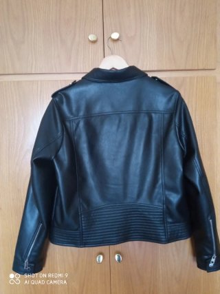 Cazadora efecto piel Tintoretto Negra Talla XL