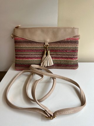 Bolso de mano tejido multicolor