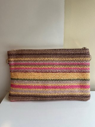 Bolso de mano tejido multicolor