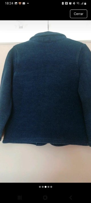 Chaqueta niño azul . imitación vaquero. Talla 4