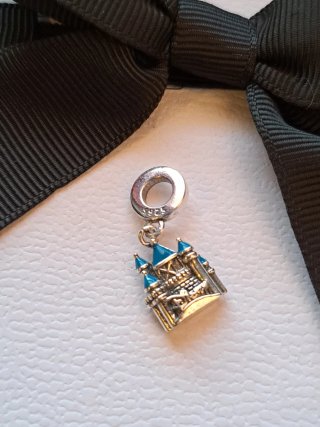 Charm Disney Castello Argento S925 Blu
