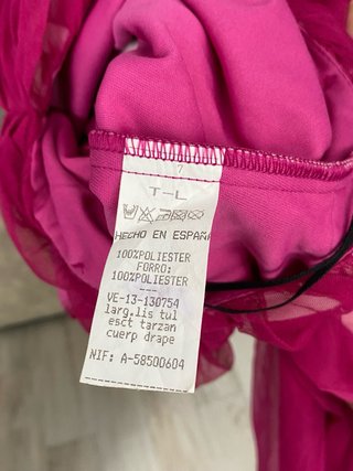 Vestido fiesta rosa fucsia hecho España