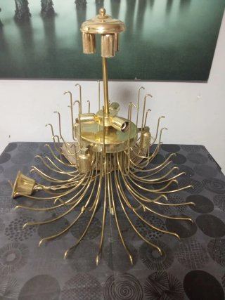 Lámpara Vintage 1980,Cristal Tallado  (envíos)