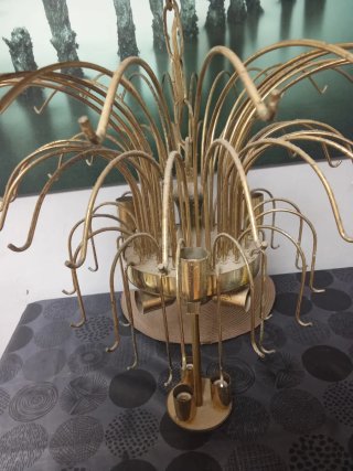 Lámpara Vintage 1980,Cristal Tallado  (envíos)