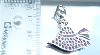 Charm sombrero morado y plateado Swarovski