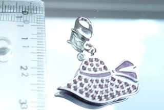 Charm sombrero morado y plateado Swarovski