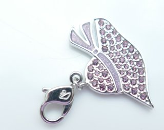 Charm sombrero morado y plateado Swarovski