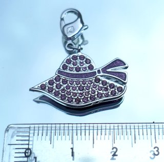 Charm sombrero morado y plateado Swarovski
