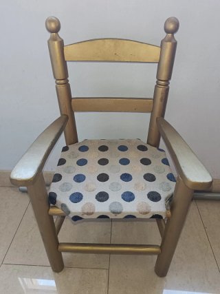 Juego de 2 Sillas Pequeñas Doradas