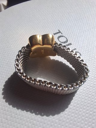 Anillo Tous Acero y Oro 18k