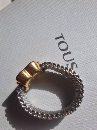 Anillo Tous Acero y Oro 18k
