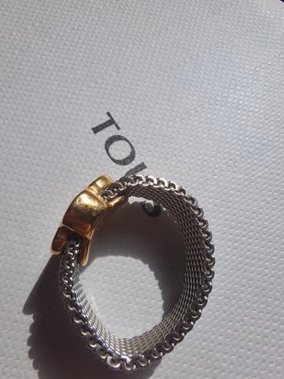 Anillo Tous Acero y Oro 18k