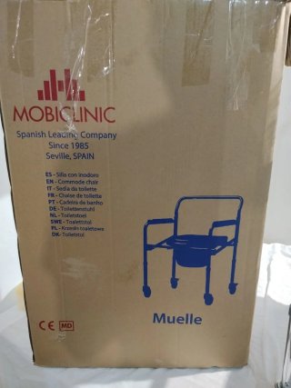 Silla de WC con ruedas y cubo, mobiclinic