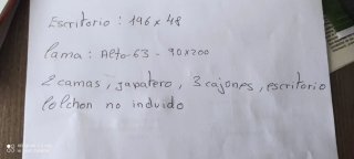 Cama nido con escritorio y cajones