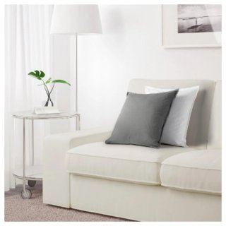 KIVIK Funda blanca sofá 2 plazas + chaiselongue