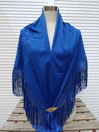 Mantoncillo de flamenca azul eléctrico