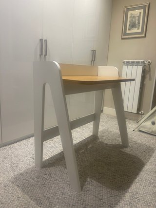 Mesa escritorio juvenil madera y blanco