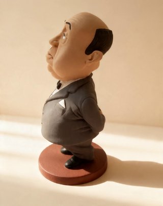 Figura Artesanal Alfred Hitchcock