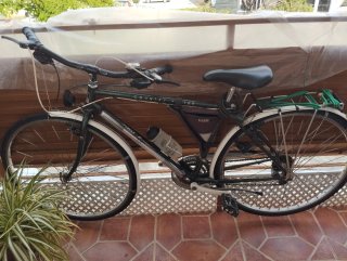 Bicicleta clásica verde