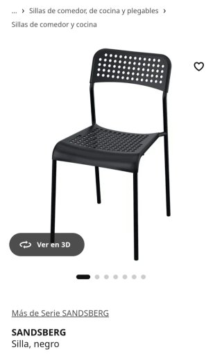 Silla IKEA SANDSBERG Negra
