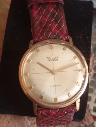Orologio Velia Swiss Incabloc Oro Rosso
