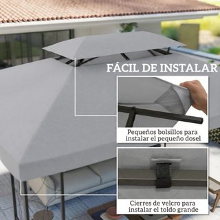 Repuesto Techo Pérgola 4x3 Gris