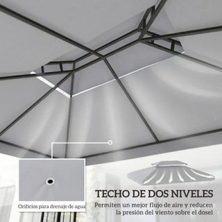Repuesto Techo Pérgola 4x3 Gris