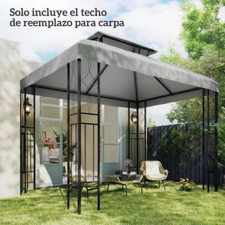 Repuesto Techo Pérgola 4x3 Gris