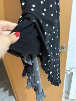 Vestido lunares negro y blanco