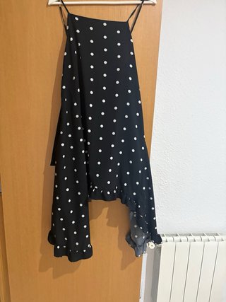 Vestido lunares negro y blanco