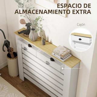 Cubre Radiadores de MDF con 2 Cajones Cubierta