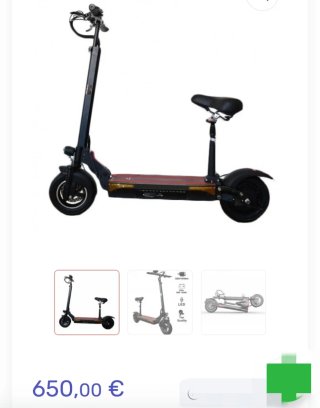 Patinete eléctrico Malcor con asiento