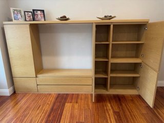 Muebles de salón modulares modernos de haya natura