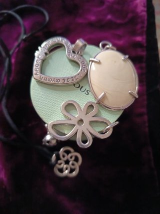 Colgantes Tous Plata Corazón y Flor