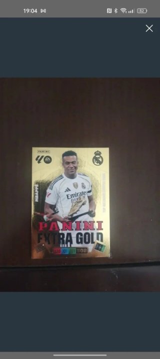 Cromo Panini Extra Gold Mbappé Real Madrid