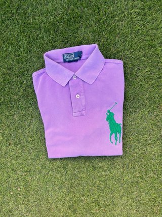 Polo Ralph Lauren Morado Logo Verde