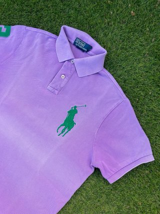 Polo Ralph Lauren Morado Logo Verde