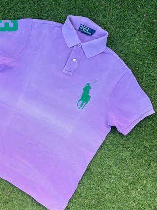 Polo Ralph Lauren Morado Logo Verde