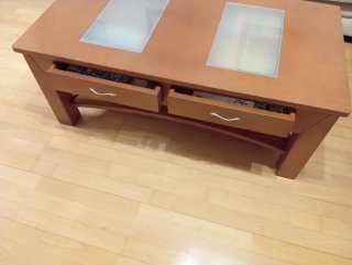 Mesa de centro madera y cristal