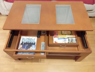 Mesa de centro madera y cristal