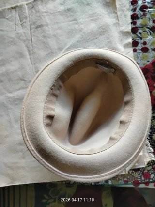 Sombrero Fedora Uterqüe - 100% Lana - Beige/Crema