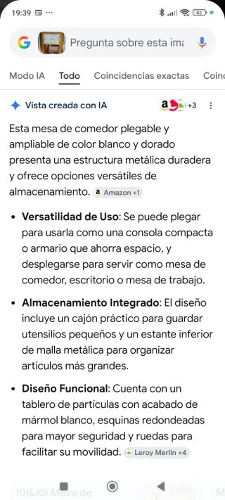 Mesa de salón plegable con cajón