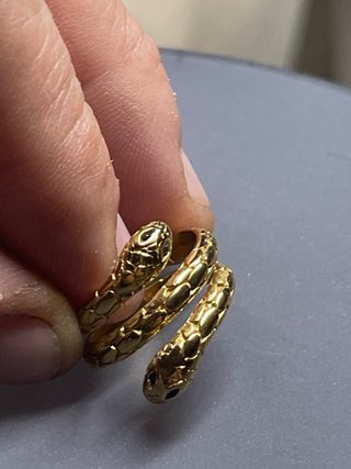 Anillo serpiente dorado ajustable