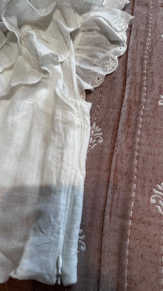 Top Zara volantes blanco
