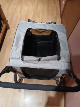 Carrito para Perro PawHut Negro/Plata