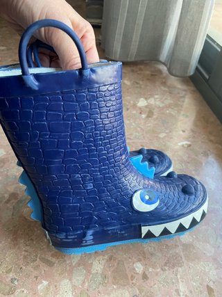 Botas de agua niño dragón azul