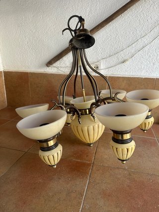 Lámpara de araña de cristal estilo bohemio